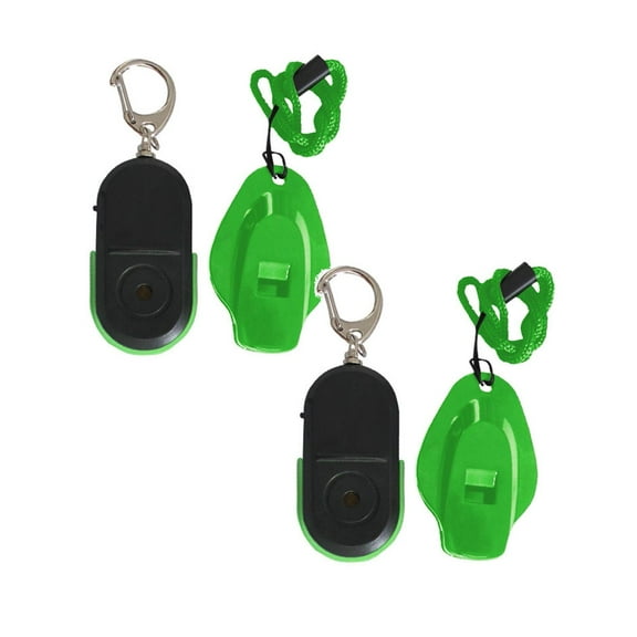 Clearance The Pendant under $7,Whistle Lost Key Finder Flashing Beeping Locator Remote Sonic Keychain LED 2PC