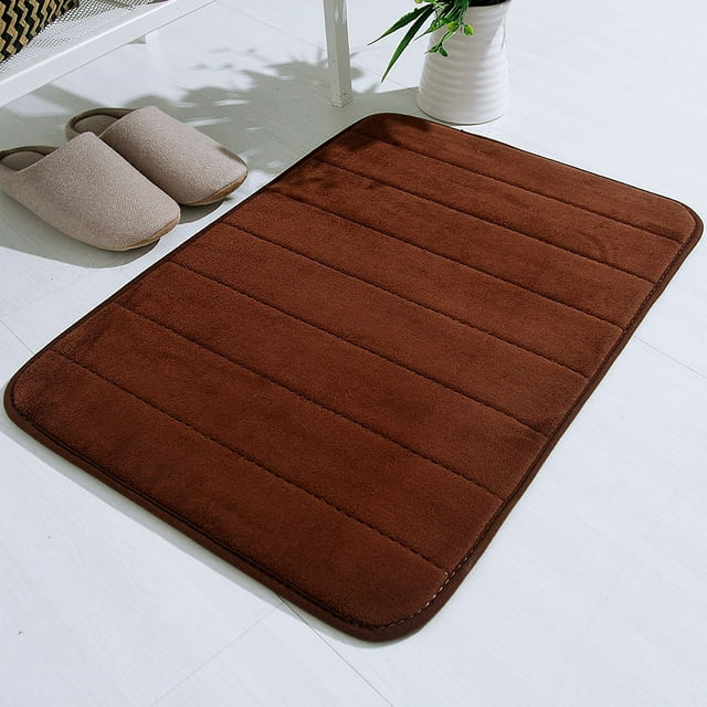 Clearance Thick Memory Foam Bath Rugs, Embossed Water Absorbent And