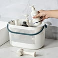 thumbnail image 1 of Thickened Plastic Shower Caddy with Drain Holes, Multi-Use Organizer for Towels Fruits, Kitchen Bath Storage Bin with Handles for Home Dorm, 1 of 9