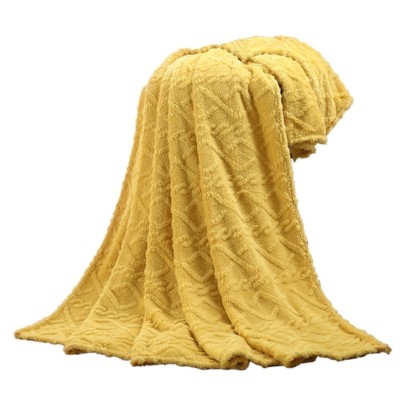 Hvmvliv Throw Blanket Super Large Fleece Blanket Soft Throw Blanket Suitable for Sofas, Beds and Rocking Chairs Yellow