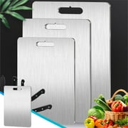 Clearance! Titanium Cutting Boards, Titanium Cutting Boards for Kitchen, Durability Double Sided 304 Chopping Board Food-Grade For Meat Fruit Vegetables Dishwasher Can Be Hung Flash Deals