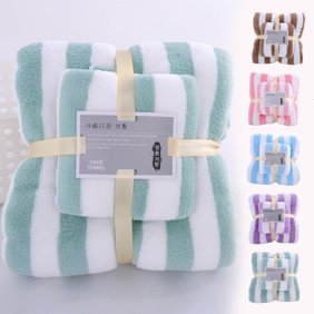 Clearance! Titcea 2Pc Bath Towel Sets, Thicken Absorbent Bath Towel, 2 in 1 Cotton Bath Towel and Face Towel Soft Towels Set, Desirable for Home & Travel