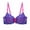 Blue#2, variant on Titcea Bras for Women Patchwork Color Lace Floral Print Push Up Gathered Together Bra No Underwire Breathable Comfort Underwear, Gifts for Her