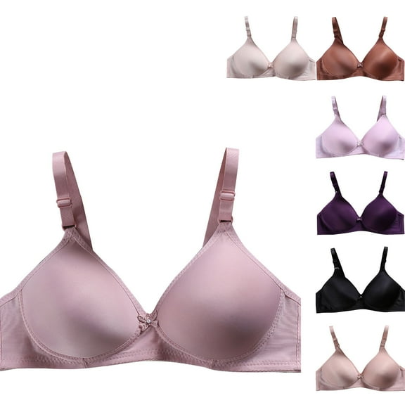Titcea Bras for Women Solid Color Skin Friendly Gathered Together Push Up Bras Support and Lift Soft Comfortable Daily Bra Underwear, Gifts for Her