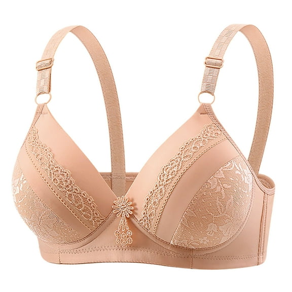 Titcea Bras for Women Lace Gathered Together Push Up Bras Support and Lift Soft Comfortable Daily Bra Underwear, Gifts for Her