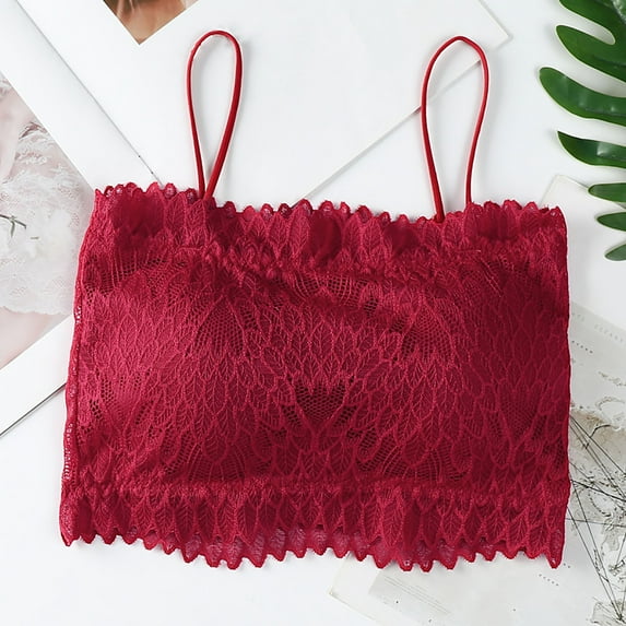 Titcea Bras for Women Lace Solid Color Back Smoothing No Underwire Bralettes Breathable Comfortable Underwear, Gifts for Her