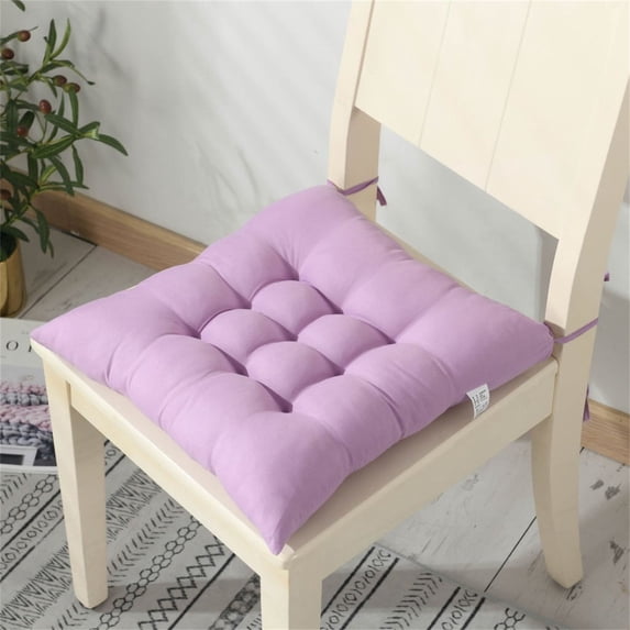Fllostpr Chair Cushion, 14 Inch Square Seat Cushions Chair Pads, Thick Pillows Seating with Tie, Tufted Corduroy Floor Cushion for Living Room Tatami