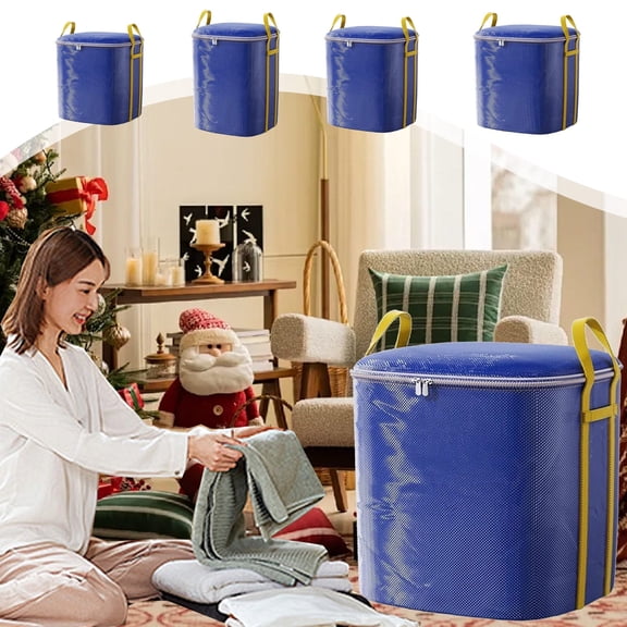 Clearance! Titcea Clothes Storage Bins with Lids, 180L Extra Large Capacity Double Zipper Organizers Storage Containers with Reinforced Handle for Clothing, Blanket, Comforters, Bed Sheets, Toys