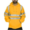 thumbnail image 1 of Titcea High Visibility Hoodie for Men, Class 3 Reflective Drawstring Hoodies High Vis Safe Work Sweatshirt Jacket with Pockets, 1 of 5