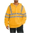 thumbnail image 1 of Titcea High Visibility Hoodie for Men, Class 3 Reflective Zipper Drawstring Hoodies High Vis Safe Work Sweatshirt Jacket with Pockets, 1 of 6
