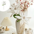 thumbnail image 1 of Clearance! Titcea Large Christmas Flower, 20"Hx13"W Artificial Flower With Stems And Leaf Flower Arrangement Holiday Decorations Vase Decoration, 1 of 6