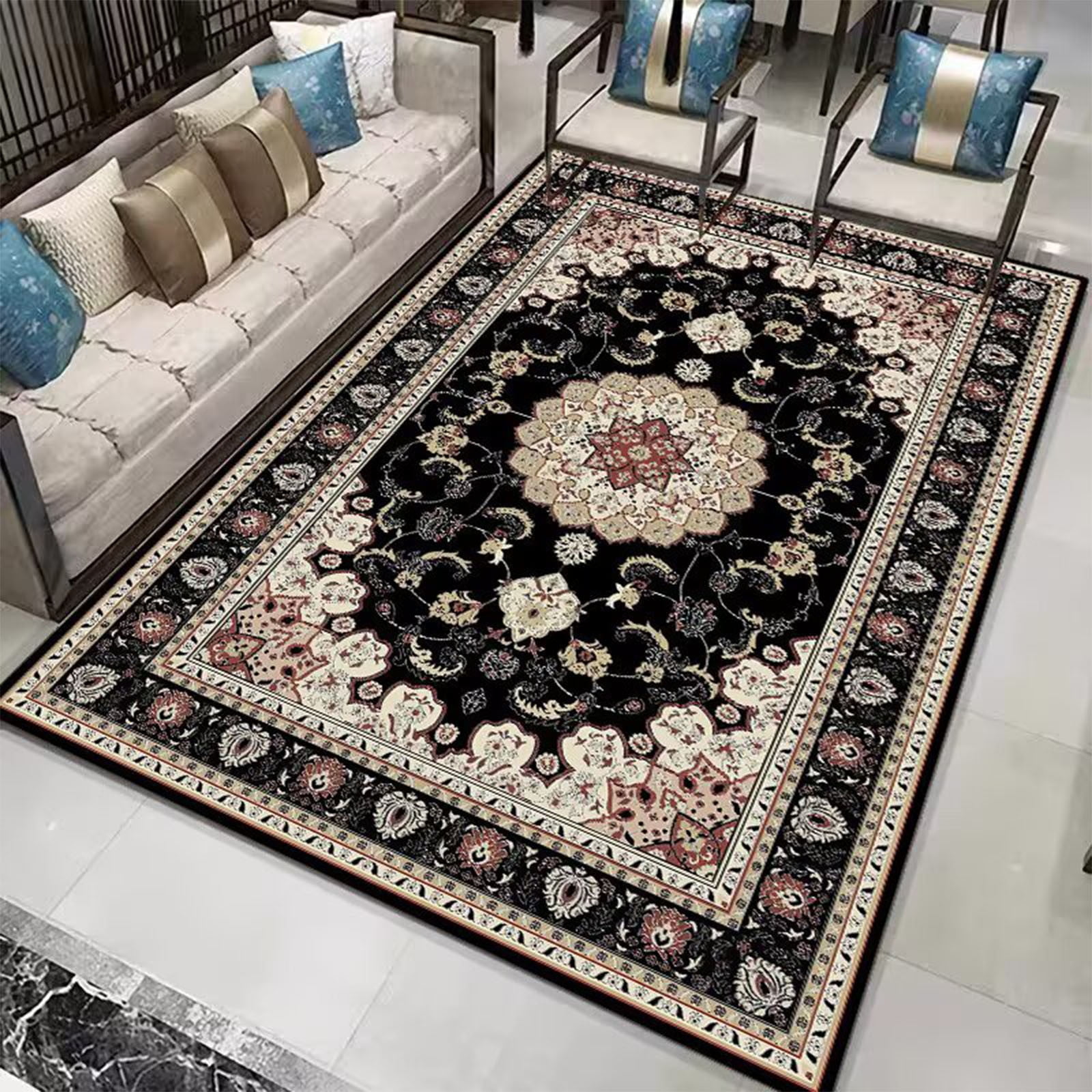 Clearance! Titcea Large Vintage Symmetrical Boho Rugs for Living Room ...