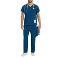 thumbnail image 1 of Titcea Mens Scrub Set — Stretch V-Neck Scrub Tops & Elastic Waistband Pants, Nurse Workwear with 10 Pockets, Unwrinkled Scrubs for Men, Available in 10 Colors, 1 of 9
