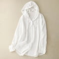 thumbnail image 1 of Titcea Sun Shirt Women, UPF 50 Long Sleeve Buttons Drawstring Sun Protection Shirts with Hood, Lightweight Breathable Summer Casual Hiking Shirts, Gifts for Mom/Her, 1 of 8