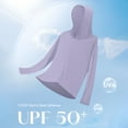 thumbnail image 1 of Titcea Sun Shirt Women, UPF 50 Long Sleeve Crew Neck Pullover Sun Protection Shirts with Hood, Loose Breathable Hiking Shirts, Gifts for Mom/Her, 1 of 9