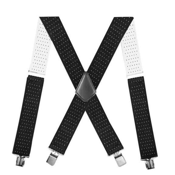 Clearance! Titcea Suspenders for Men: 2-Inch Wide, Sturdy Clips, X-Back, Adjustable Elastic Heavy Duty Men's Suspenders for Work Pants/Jeans