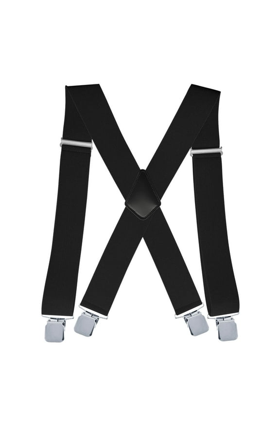 Clearance! Titcea Suspenders for Men: 2-Inch Wide, Sturdy Clips, X-Back, Adjustable Elastic Heavy Duty Men's Suspenders for Work Pants/Jeans