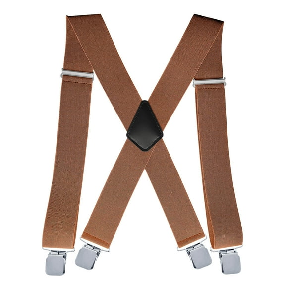 Clearance! Titcea Suspenders for Men: 2-Inch Wide, Sturdy Clips, X-Back, Adjustable Elastic Heavy Duty Men's Suspenders for Work Pants/Jeans