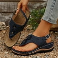 thumbnail image 1 of Clearance! Titcea Women's Sandals Wedge Arch Support Mesh Flip Flops, Adjustable Straps Low Heel Slip-on Sandals, Summer Outdoor Casual Walking Beach Shoes Lightweight Breathable Wicking Slippers, 1 of 9