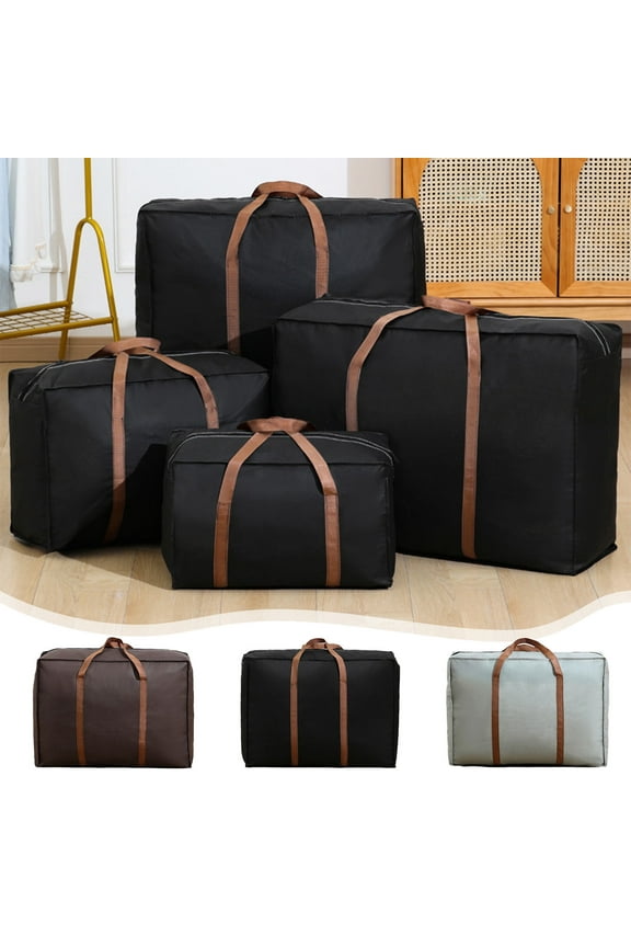 Big Capacity Folding Luggage Bag Travel Clothes Storage Bags Zipper Non-Woven Suitcase Foldable Moving House Duffle Bag Handbag Overstock Items