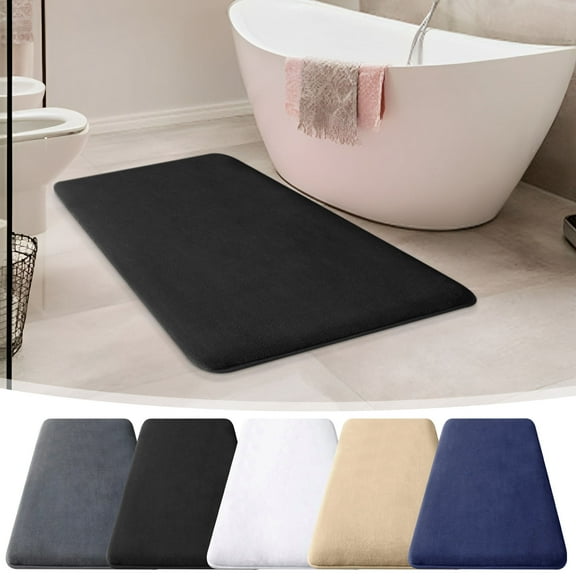 Clearance Today Sales!Coral Velvet Solid Color Floor Mat-bathroom Living Room Entrance Water Absorbing And Non Slip Mat- Bedroom Floor Mat-carpet Overstock Items