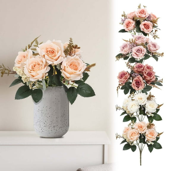 Clearance Today Sales!Flannel Rose Flowers For Wedding Party Home Design Bouquet Decor Overstock Items