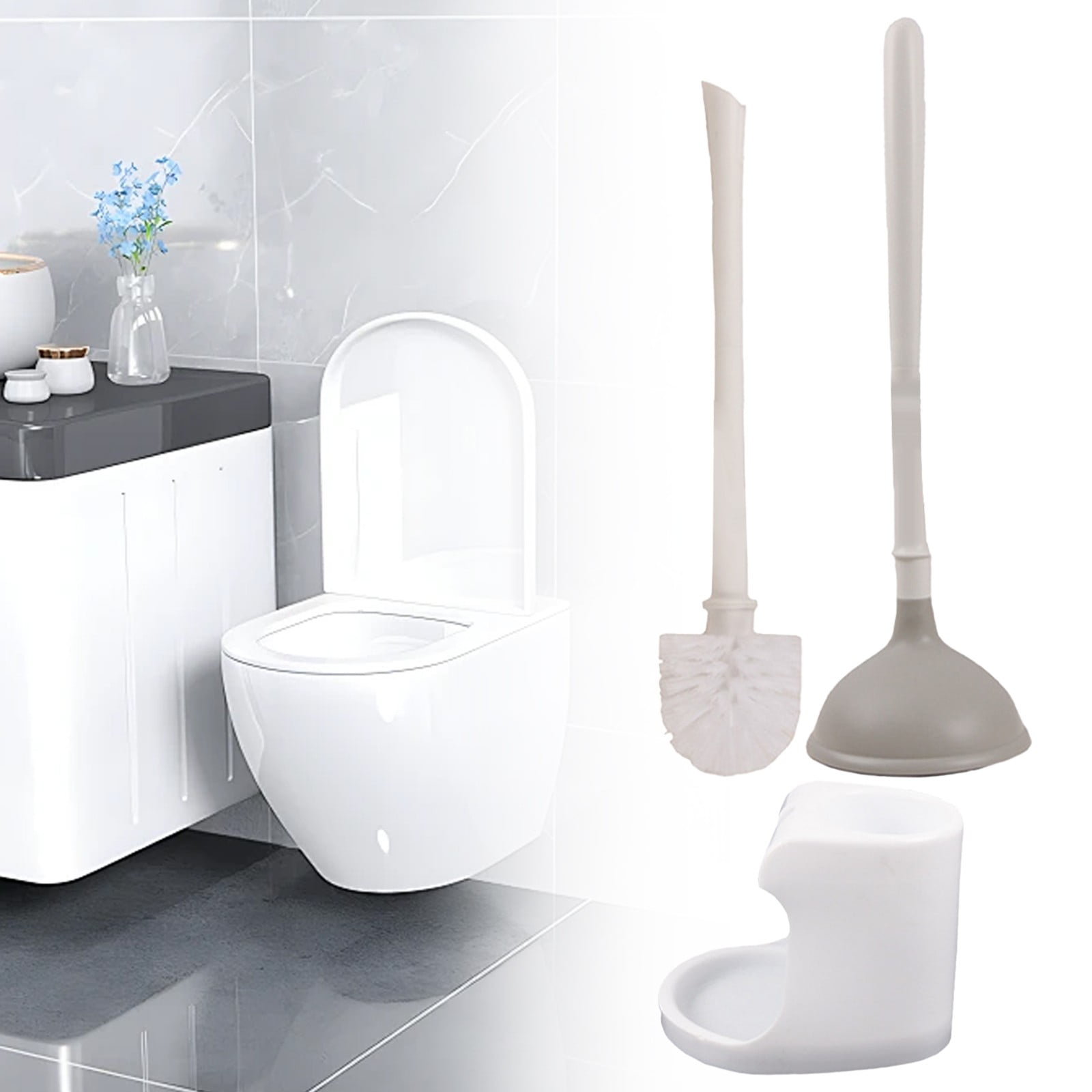 Clearance Toilet Bowl Brush！CRCMUHE Silicone Toilet Plunger Toilet Cleaner Brush Household Toilet Cleaner Brush. Toilet Cleaning Toilet Plunger And Bowl Brush Combination