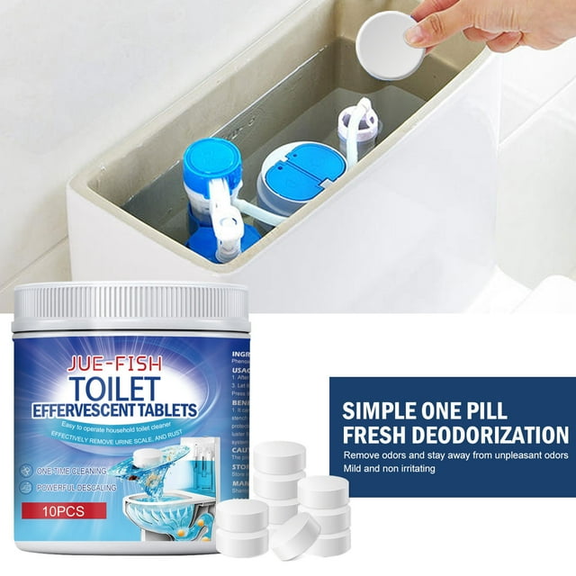 Clearance Toilet Cleaning Tablets Bleached And Blue Rainwater Cleaned