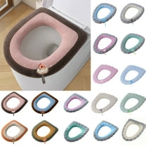 Clearance Toilet Seat Riser, Household Toilet Seat Cushion Universal Use Knitted Toilet Seat Cover Season Washable Toilet Seat Cushion