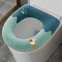 Clearance Toilet Seat Riser, Household Toilet Seat Cushion Universal Use Knitted Toilet Seat Cover Summer Season Washable Toilet Seat Cushion O Shape