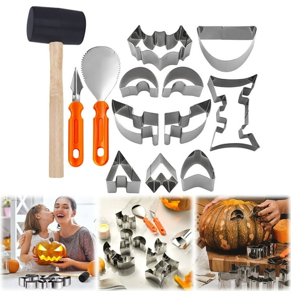 Clearance Tool Bag under $15,Pumpkin Carving Tool Set For Halloween Jack O' ， Halloween Pumpkin Carving Kit With Templates & Tools