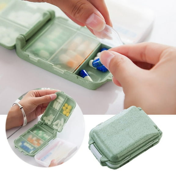 Clearance Tool Bag under $5,Folding Box Three Layer Storage Box Carry A Cute Portable One Week Box With Transparent Tape Cover Dispensing Box