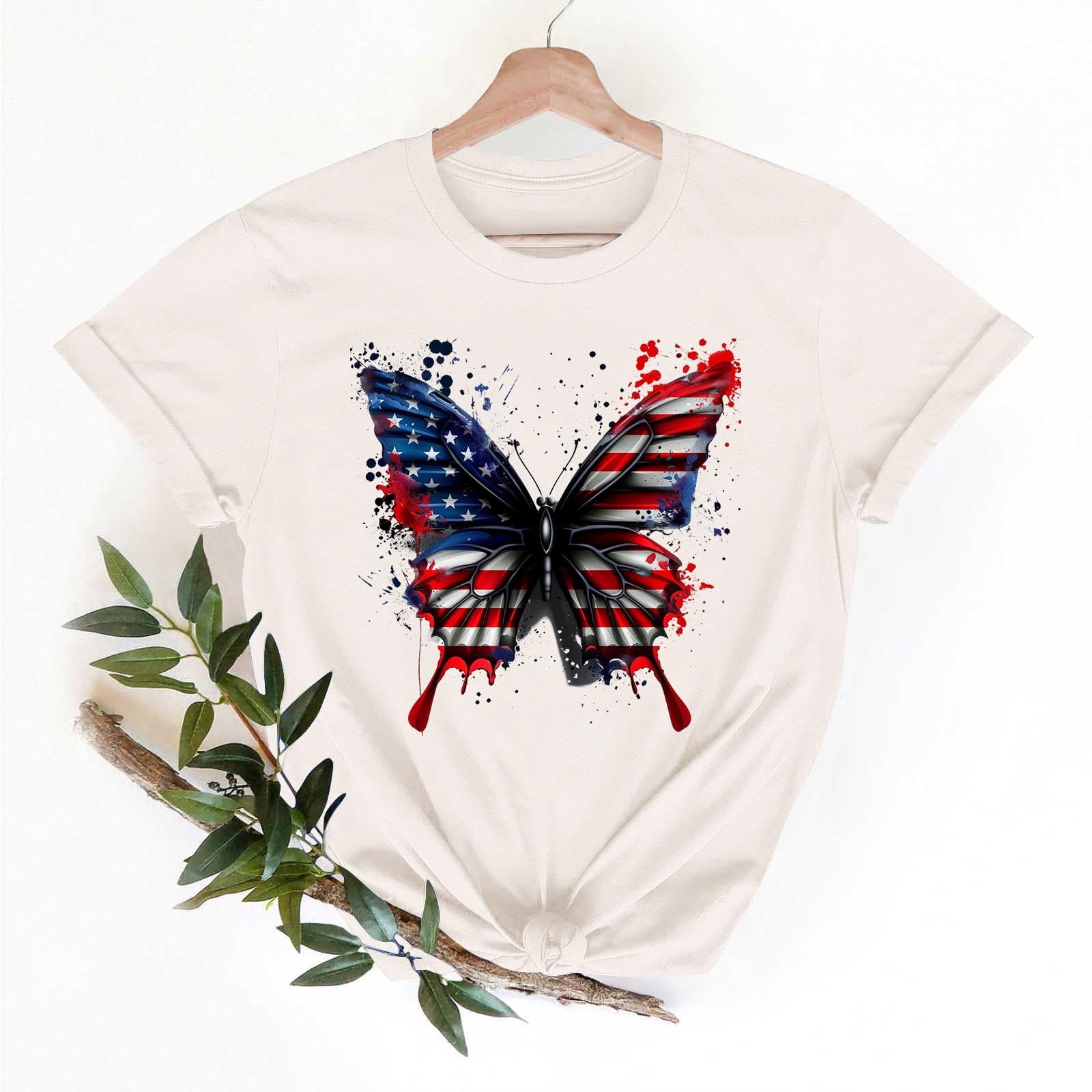 Clearance Tops under $5! Yrmaups Summer Shirt for Women 4th of July ...