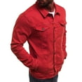thumbnail image 1 of 2025 Tops Tops,Clothing 2025 Men's Dress Shirts Color Tops Denim Autumn Coat Men's Blouse Button Winter Vintage Solid Jacket Men's blouse, 1 of 9