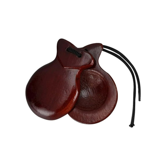 Traditional Spanish Wooden Castanets, Hand Percussion Musical Toy for Adults Kids, Rhythm Training Gift for Flamenco Dance Classes Stage Performances