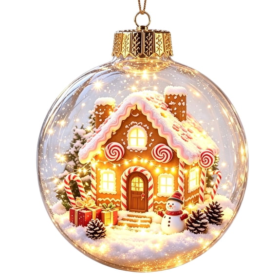 Display Decoration Clearance!! Transparent Lighted Christmas Ball Ornament Hanging Tree ...