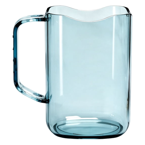 Clearance Transparent Mouthwash Cup with Handle, Plastic Toothbrush Cup, Portable Bathroom Rinsing Mug with Toothbrush Slot, Household Wash Cup for Bathroom Vanity, 400ml