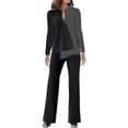 thumbnail image 1 of Clearance A Trousers,Clearance Sales Women's Trousers Suit Women 2 Piece Outfits Casual Long Sleeve Top Loose Wide Leg Pants Trousers Two Piece Set Suit, 1 of 5