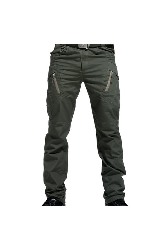 On Clearance Trousers For Mens Loose Technical Pants Straight Leg Slacks Pockets Trousers Dressy Cargo Pants Solid Color Slacks Plus Size Trousers Wide Leg Pants Trendy Golf Slacks