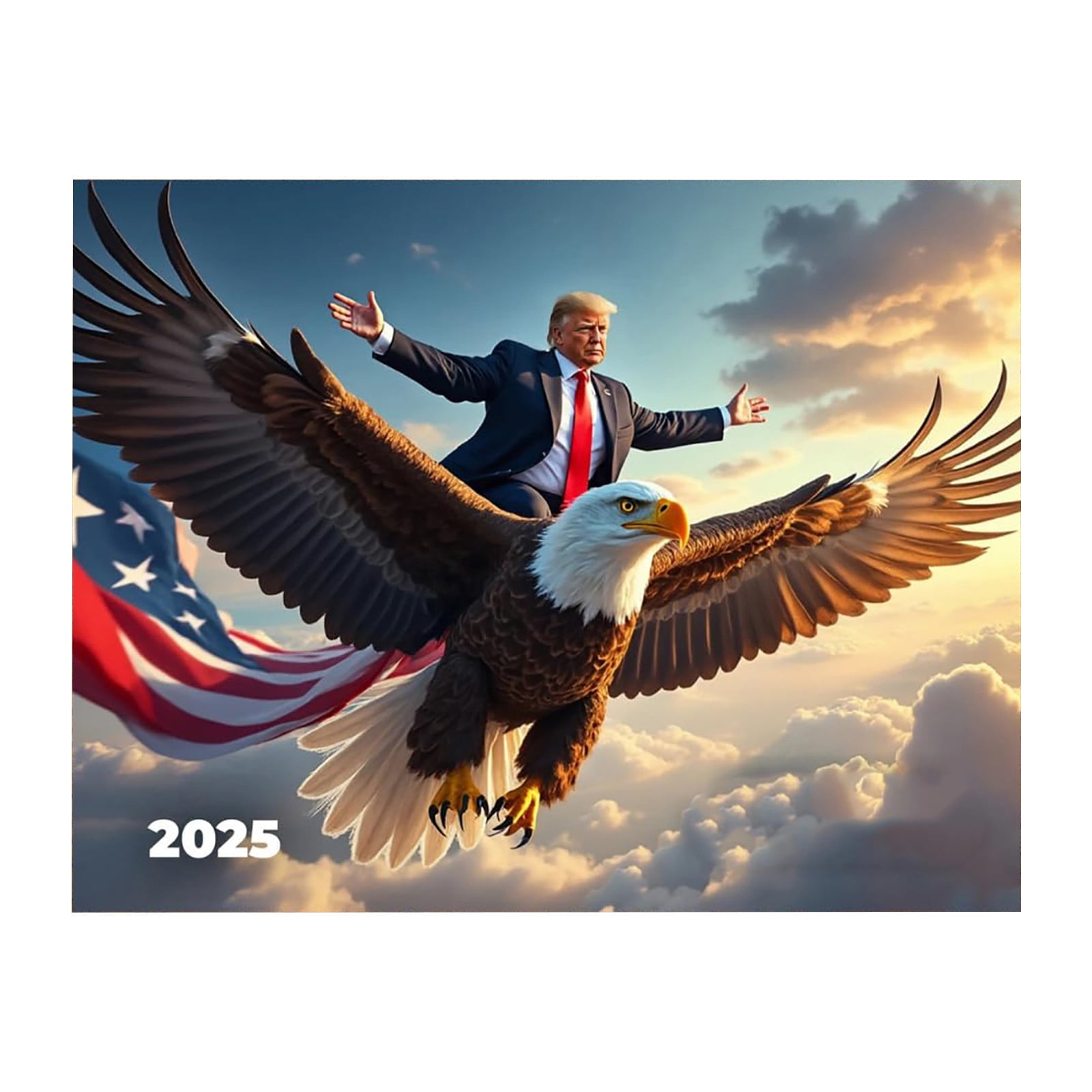Clearance Trump Wall Calendar 2025,Monthly Wall Calendar Donald Trump