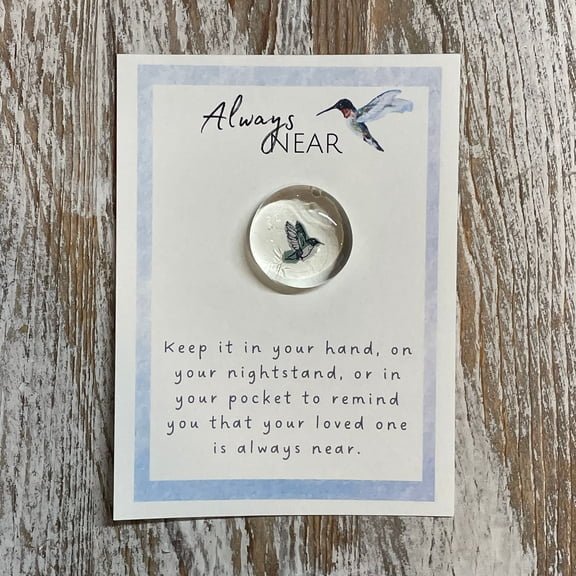Clearance! Tswift Door Decor, Always Near Glass Gem Angelversary Remembrance Gift Condolence Gift Loss of Loved One Gift, 1 X Condolence Gift