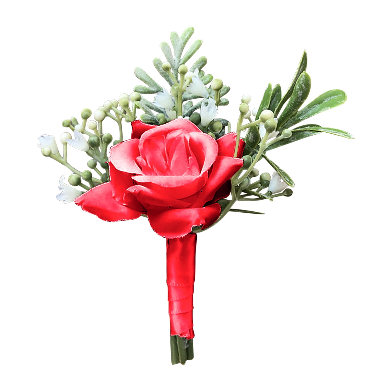 Clearance! Ttybhh Artificial Flowers, Fabric Bridal and Groom Corsage