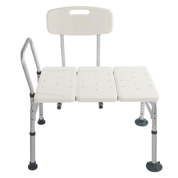 Tub Transfer Bench 330 lbs, Heavy Duty Bath & Shower Transfer Bench - Adjustable Handicap Shower Chair with Reversible Backrest
