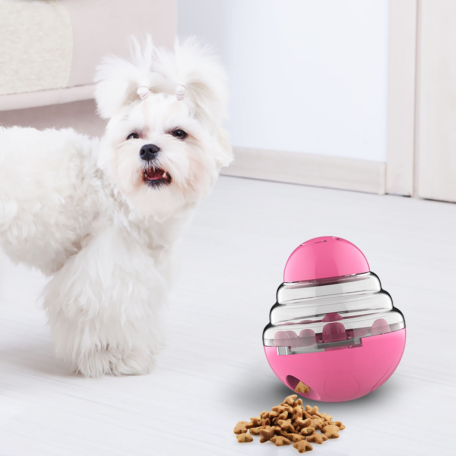 Clearance Tumbler Pet Toy, Dog Leaky Food Toy Interactive Dog Cat Toy Food Treat Dispensing Toys, Slow Feeder Treat Ball for Pets Increases Iq 11u