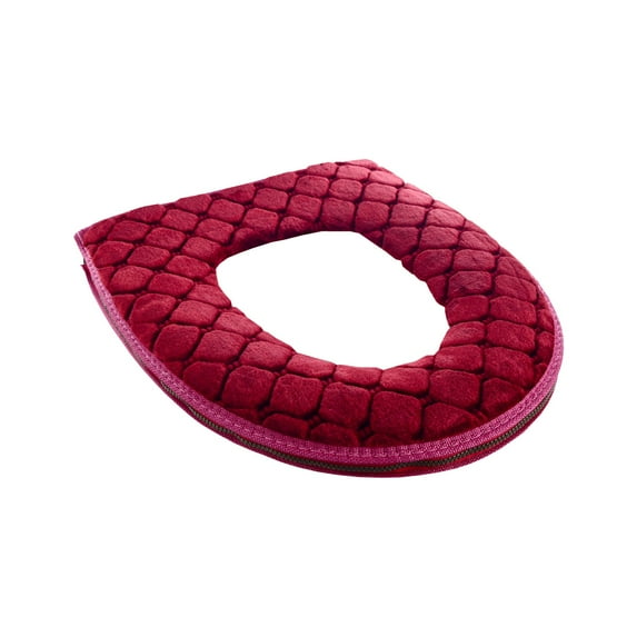 Clearance! Tunhigl Winter Models Of The Toilet Seat Plush Toilet Seat Cushion Thickened Toilet Seat Washable Toilet Seat Washers