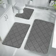 thumbnail image 1 of Clearance!Tupukom Bathroom Rugs Sets 3 Piece, Soft Absorbent Microfiber Bath Rugs and U-Shaped Contour Toilet Rug Bath Mat Set for Bathroom and Kitchen, 1 of 7