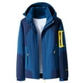 thumbnail image 1 of Turilly Ladies Coats and Jackets for Winter Fashion Women Comfortable Casual Color Block Interchange Jacket Drawstring Pocket Long Sleeve Hooded Casual Outwear Jackets, 1 of 2