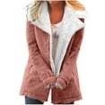 thumbnail image 1 of Turilly Lady Coats Oversize Jackets Women Plus Size Winter Warm Composite Plush Button Lapels Jacket Outwear Coat, 1 of 6