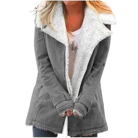 Turilly Lady Coats Oversize Jackets Women Plus Size Winter Warm Composite Plush Button Lapels Jacket Outwear Coat