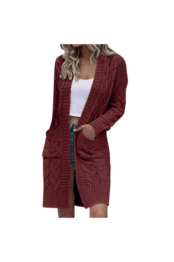 Lady Coats Oversize Jackets Women's Loose Checkered Color Matching Knitted Cardigan Fashion Sweater Women's Coat